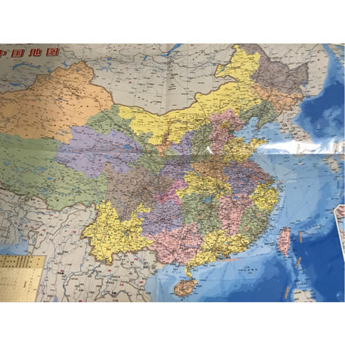 中國地理地圖（4開撕不爛地圖, 600mm*435mm）