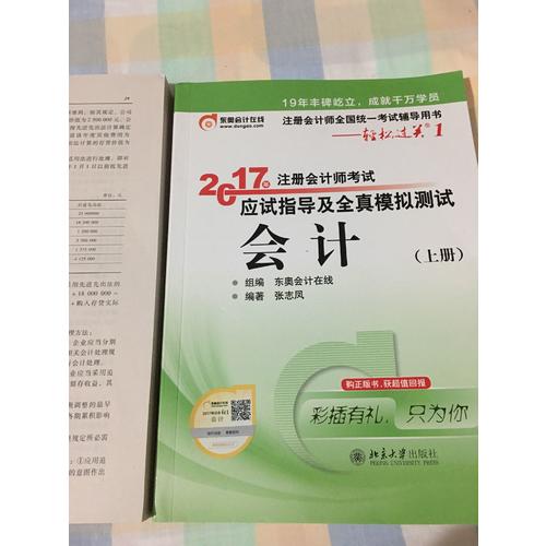 輕松過關1·2017年注冊會計師考試應試指導及全真模擬測試·會計（上下）