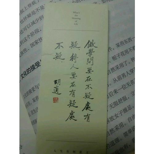 胡適：人生有何意義