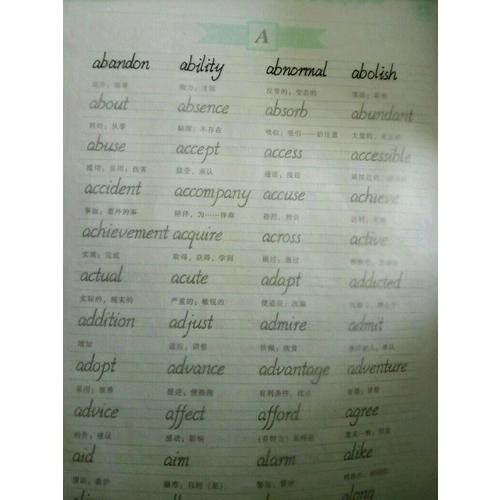 華夏萬卷字帖 高考必須掌握的英語單詞短語(斜體)
