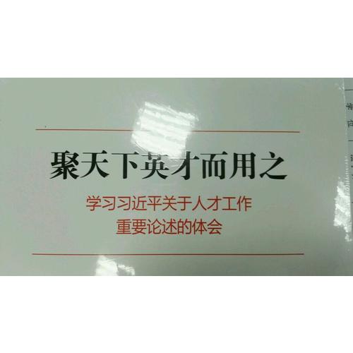聚天下英才而用之：學(xué)習(xí)關(guān)于人才工作重要論述的體會