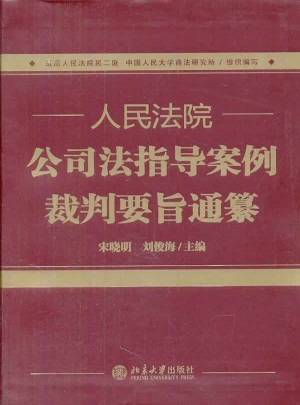 人民法院公司法指導案例裁判要旨通纂