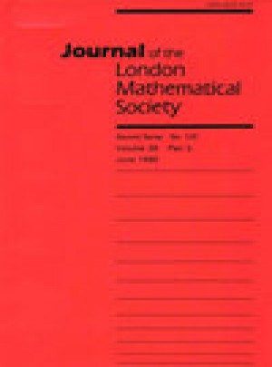 Journal Of The London Mathematical Society-second Series