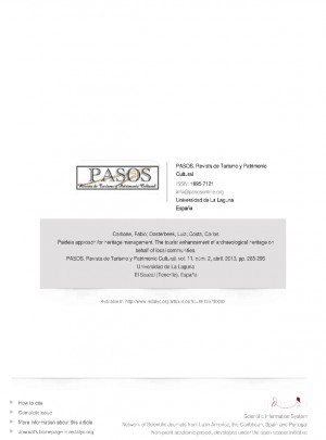 Pasos-revista De Turismo Y Patrimonio Cultural