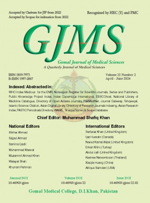 Gomal Journal Of Medical Sciences